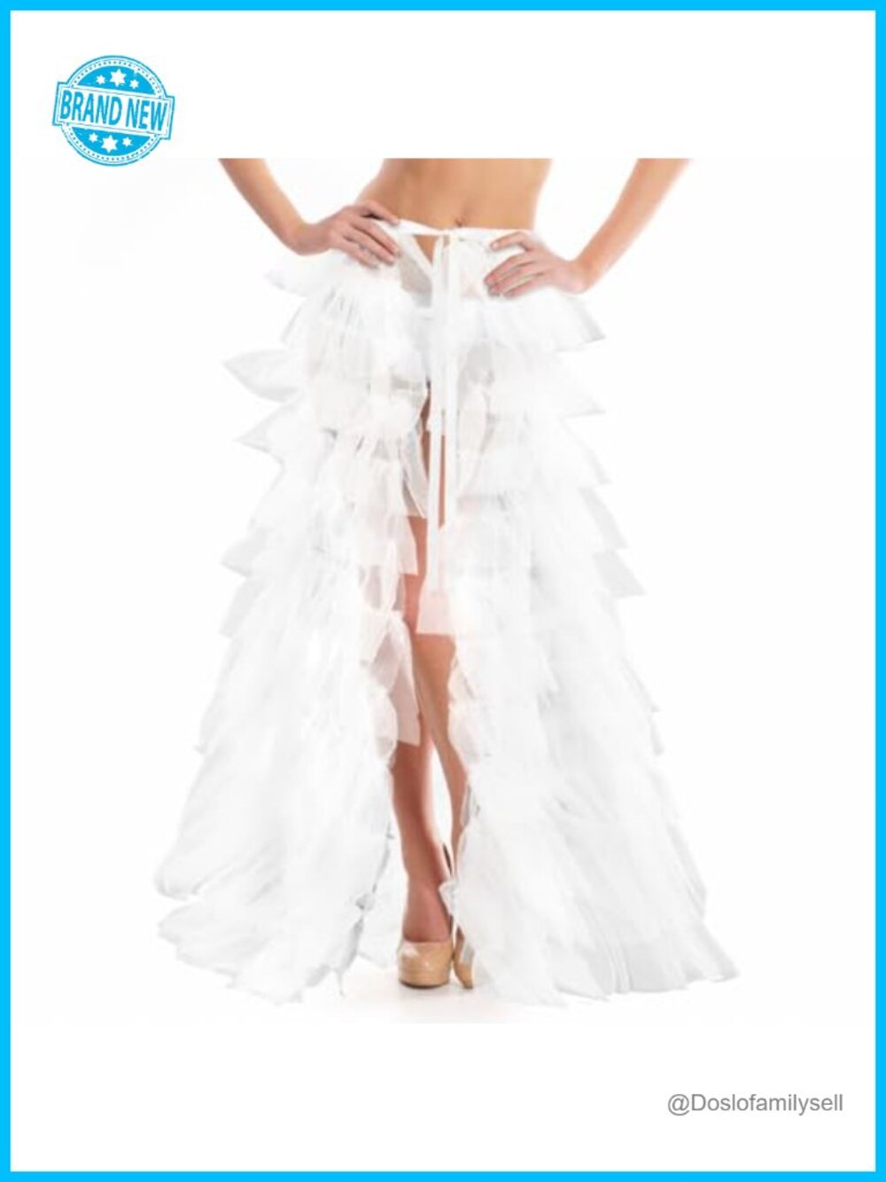 Detachable Tulle Wedding Train 47 Inch Floor Length Bridal Skirt